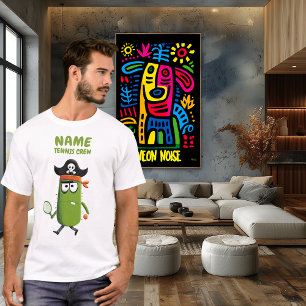 Camiseta Engraçado Pirate Cactus Tênis   Personalizável