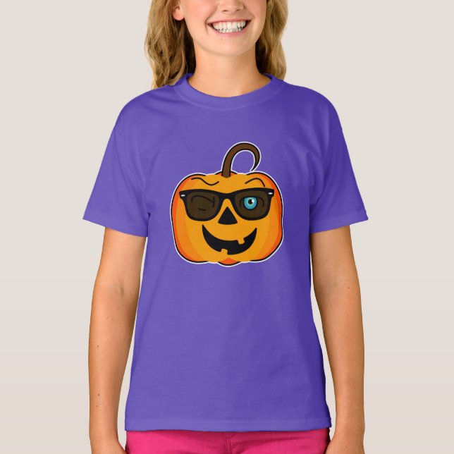 Camiseta Engraçado piscar os olhos icônicos da Pumpkin em T (Frente)