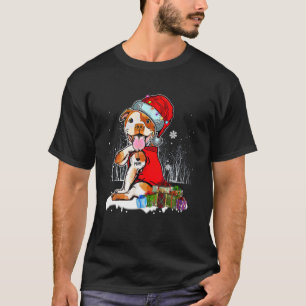 Camiseta Engraçado Pit Bull Natal Eu Amo Mamãe Tatto Xmas P