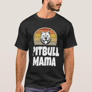 Camiseta Engraçado Pitbull Mamãe Dift Cachorro Lover Retro
