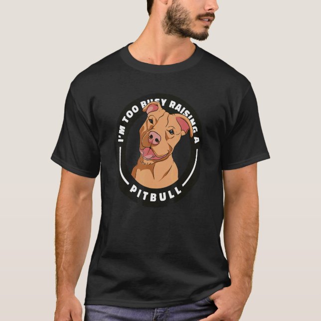 Camiseta Engraçado Pitbull Mamãe Puppy Cachorro Cachorro Ca (Frente)