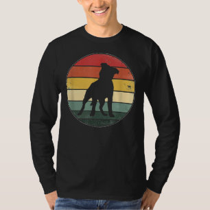 Camiseta Engraçado Pitbull Vintage Touro Cachorro Pai Mãe L