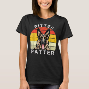 Camiseta Engraçado Pitter Patter Dog German shepherd Resgat