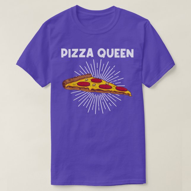 Camiseta Engraçado Pizza Art Para Mulheres Meninas Itália P (Frente do Design)