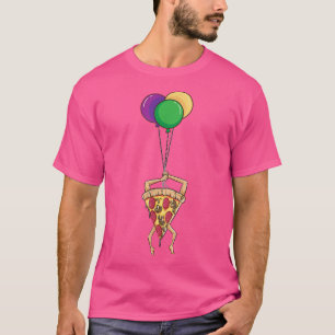 Camiseta Engraçado Pizza Balão T-Shirt