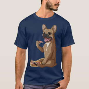 Camiseta Engraçado Pizza Cachorro Pizza Ao Ventilador Franc