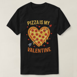 Camiseta Engraçado "Pizza É Meu Namorados" Comida Em Forma
