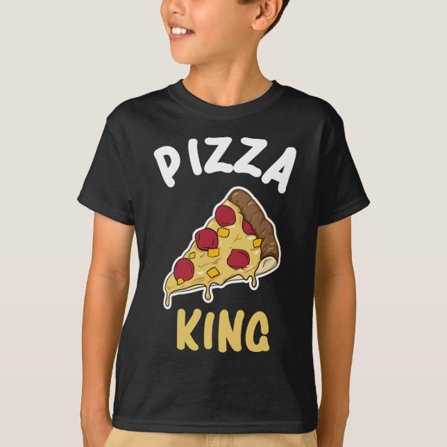 Camiseta Engraçado Pizza King Lover Gift (Frente)