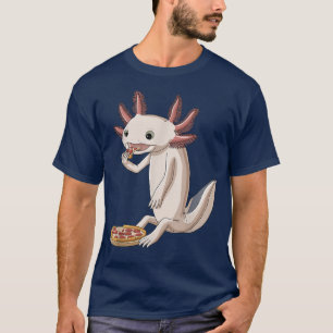 Camiseta Engraçado Pizza Lover Axolotl