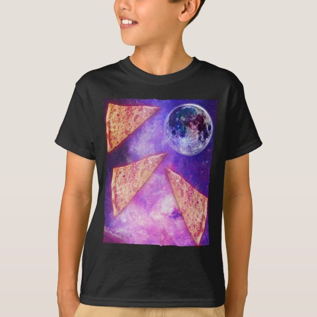 Camiseta Engraçado Pizza Wolf Moon (Frente)