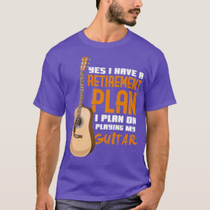 Camiseta Engraçado Plano de Reforma Guitarrista Ditos