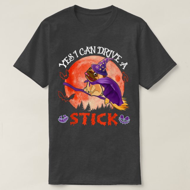 Camiseta Engraçado Pode Levar Uma Bruxa De Cachorro De Hall (Frente do Design)