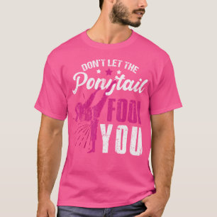 Camiseta Engraçado Ponytail Girl Karate Taekwondo Judo Kick