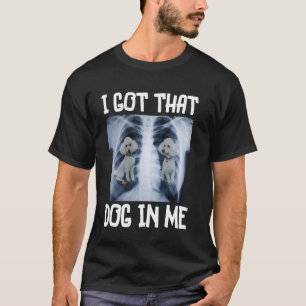 Camiseta Engraçado Poodô Branco Eu Peguei Aquele Cachorro e