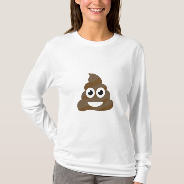 Camiseta Engraçado Poop Emoji (Frente)