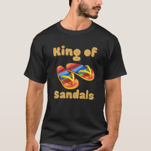 Camiseta Engraçado Por Um Feriado. Rei De Sandálias. Colori