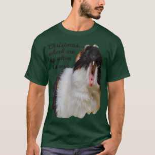 Camiseta Engraçado Porco de Natal Diz-me "Me Levanta-Te"