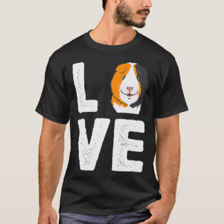 Camiseta Engraçado Porco I Love My Guiné Pig