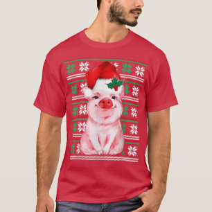 Camiseta Engraçado Porco Pigmas Pover Furioso Garota de Nat