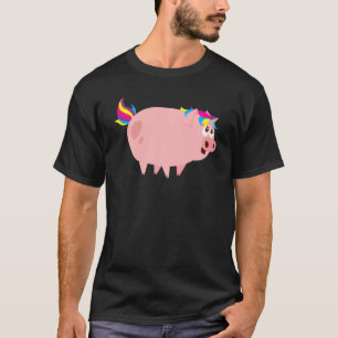 Camiseta Engraçado Porco Unicórnio Piggycorn Bonito Para Jo