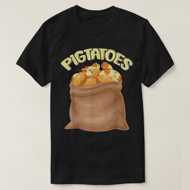 Camiseta Engraçado Potatoe Guiné Pig (Frente do Design)
