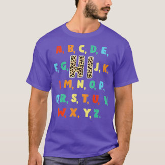 Camiseta Engraçado Pré K Jardim De Infância Oi Alfabet De V