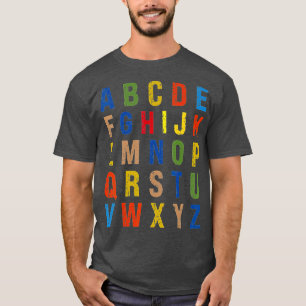 Camiseta Engraçado Pré K Jardim De Infância Oi Alfabet De V