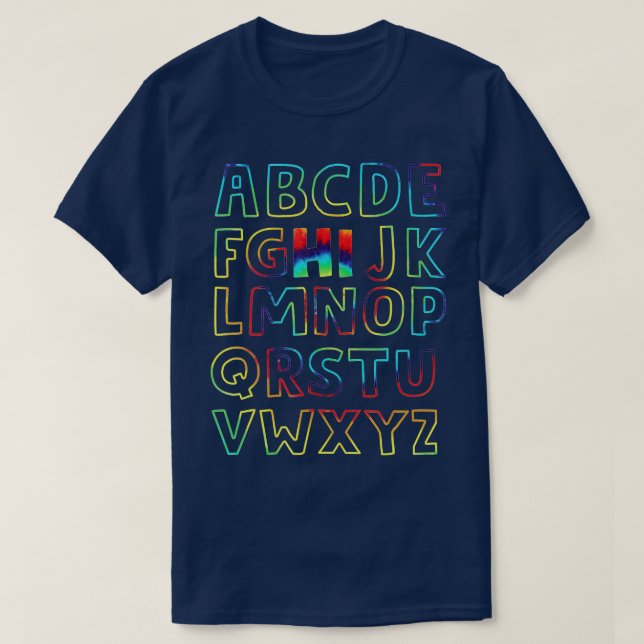 Camiseta Engraçado Pré K Jardim De Infância Oi Alfabet De V (Frente do Design)