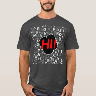 Camiseta Engraçado Pré K Jardim De Infância Oi Alfabet De V