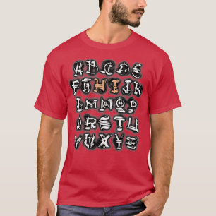 Camiseta Engraçado Pré K Jardim De Infância Oi Alfabet De V
