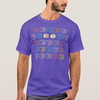 Camiseta Engraçado Pré K Jardim Infantil Oi Alfabet De Volt
