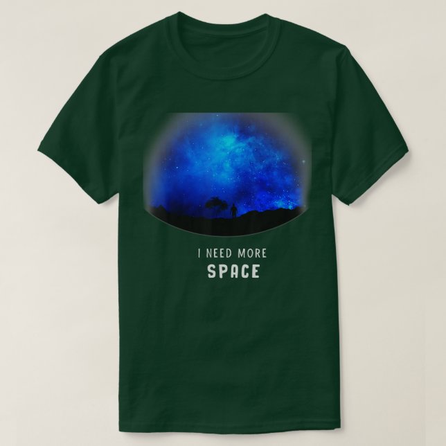 Camiseta Engraçado Preciso De Mais Astronomia Espacial Plan (Frente do Design)
