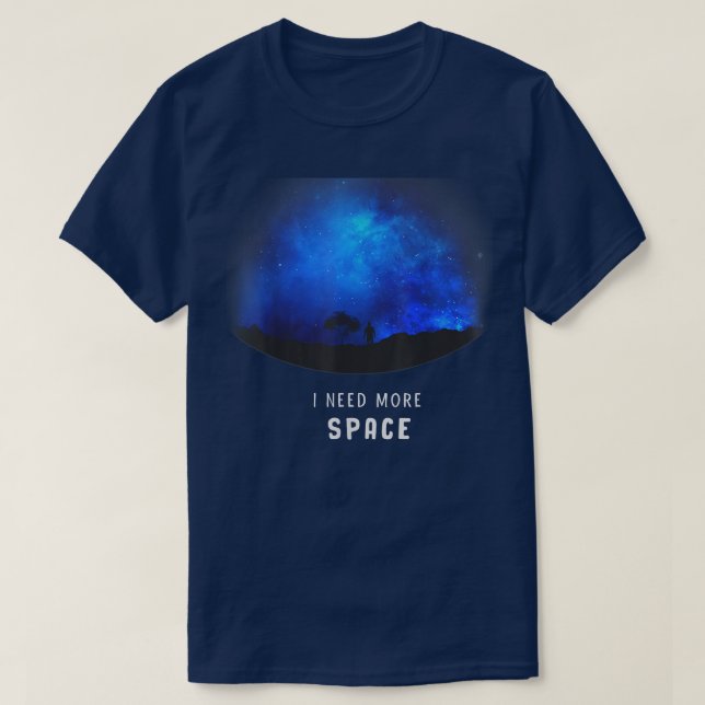 Camiseta Engraçado Preciso De Mais Astronomia Espacial Plan (Frente do Design)