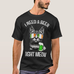 Camiseta Engraçado Preciso De Uma Cerveja À Direita Para Ru