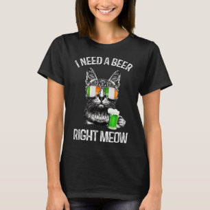 Camiseta Engraçado Preciso De Uma Cerveja À Direita Para Ru