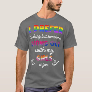 Camiseta Engraçado, Prefiro Cozinhar, Mas Às Vezes Comendo