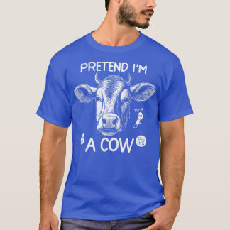 Camiseta Engraçado, prefiro uma vaca com bugigangas de botã