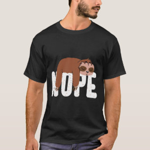 Camiseta Engraçado preguiçoso Nope Bonito Sloth