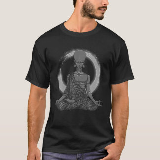 Camiseta Engraçado Presente De Alienígena Zen Para Homens M