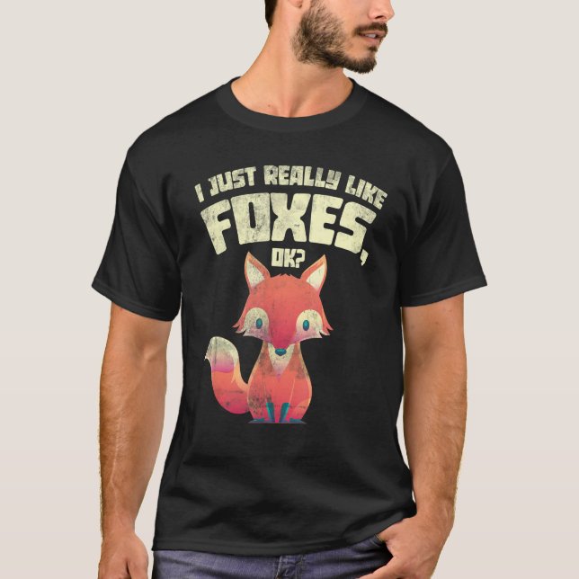 Camiseta Engraçado Presente De Animais Da Floresta Eu Gosto (Frente)