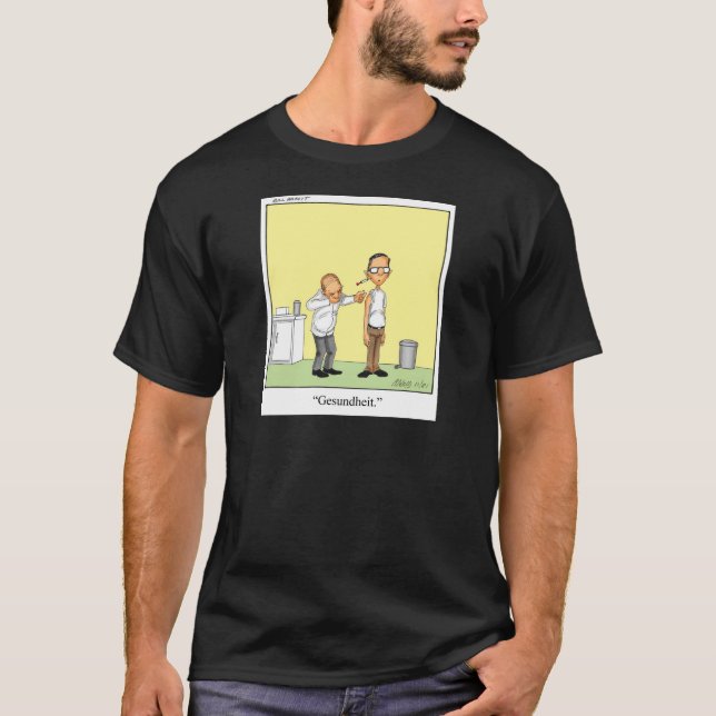Camiseta Engraçado Presente de Cartoon Médico! (Frente)