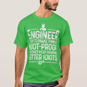 Camiseta Engraçado Presente De Engenheiro Para Mulheres Leg