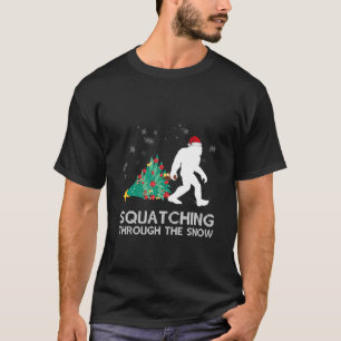 Camiseta Engraçado Presente de Natal Sasquatch, Pé Grande