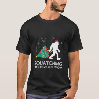 Camiseta Engraçado Presente de Natal Sasquatch, Pé Grande
