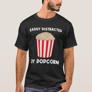Camiseta Engraçado Presente De Pipoca Para Homens Comida D
