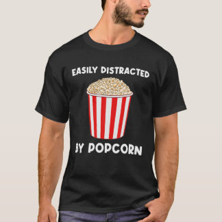 Camiseta Engraçado Presente De Pipoca Para Homens Comida De