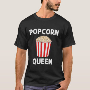 Camiseta Engraçado Presente De Pipoca Para Mulher Comida De