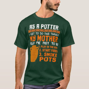Camiseta Engraçado Presente De Potter Para Artista Da Cerâm