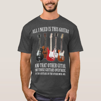 Camiseta Engraçado Presente De Violão Tudo Que Preciso É De
