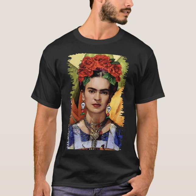 Camiseta Engraçado Presente Mulheres Frida Kahlo Mais Taman (Frente)